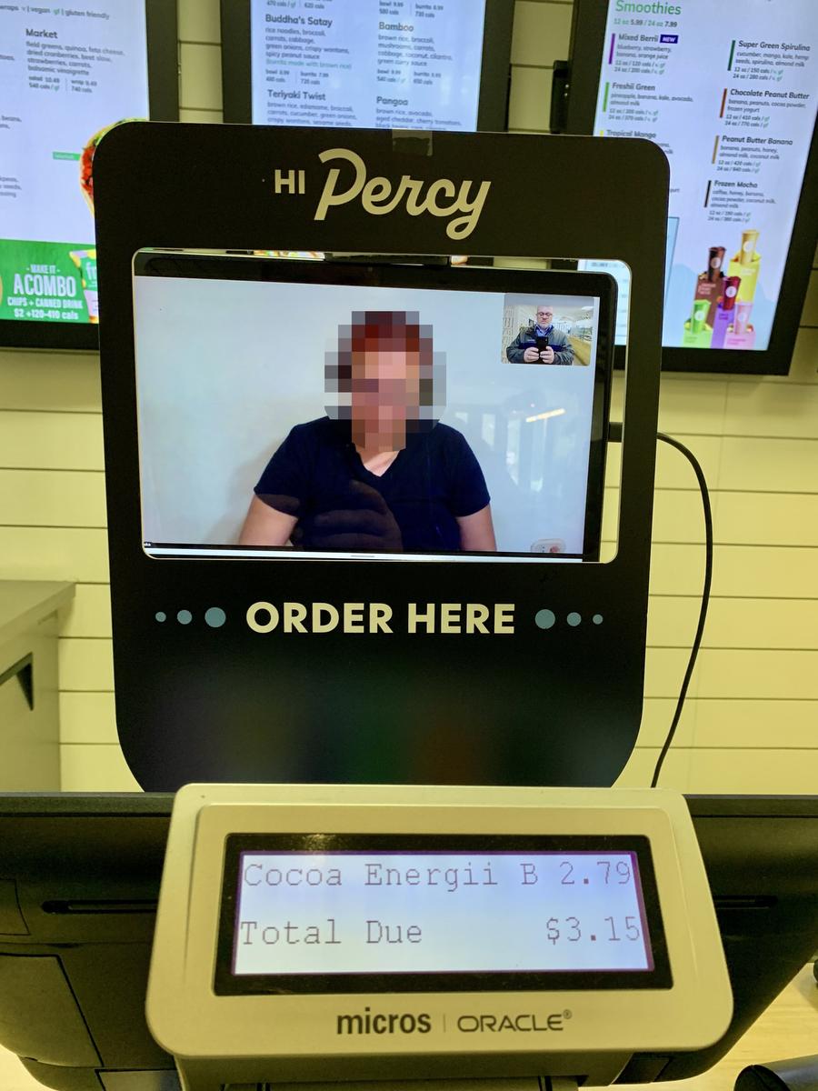 Andrew Francis Wallace - Toronto Star
This Freshii video-cashier at the Toronto Rosedale location said they work from Nicaragua and are paid $3.75 U.S. an hour.