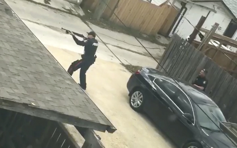 SUBMITTED
Still from video captured at scene of a police-involved shooting Wednesday afternoon.