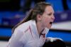 Nariman El-Mofty - AP FILE PHOTO
Canada's Rachel Homan, directs her team mate John Morris, as he sweeps the ice during the mixed doubles match on Feb. 5 at the 2022 Winter Olympics.