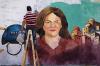 MOHAMMED ABED - AFP via GETTY IMAGES
Palestinian artists paint a mural in honour of slain Al-Jazeera journalist Shireen Abu Akleh in Gaza City on Thursday.