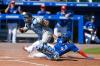 Adrian Kraus - The Associated Press
Vladimir Guerrero Jr. scores to give the Blue Jays the lead in the sixth inning when Tampa Bay catcher Mike Zunino can’t handle a throw by third baseman Joey Wendle. Toronto added four more runs in the inning.