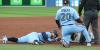 Steve Russell - Toronto Star
The Jays’ George Springer slides into third base after a shallow ball to right field got by a diving Steven Souza Jr.
