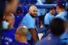 Julio Aguilar - GETTY IMAGES
Blue Jays designated hitter Rowdy Tellez, hitless coming into the week, hit his first homer of the season Tuesday night.