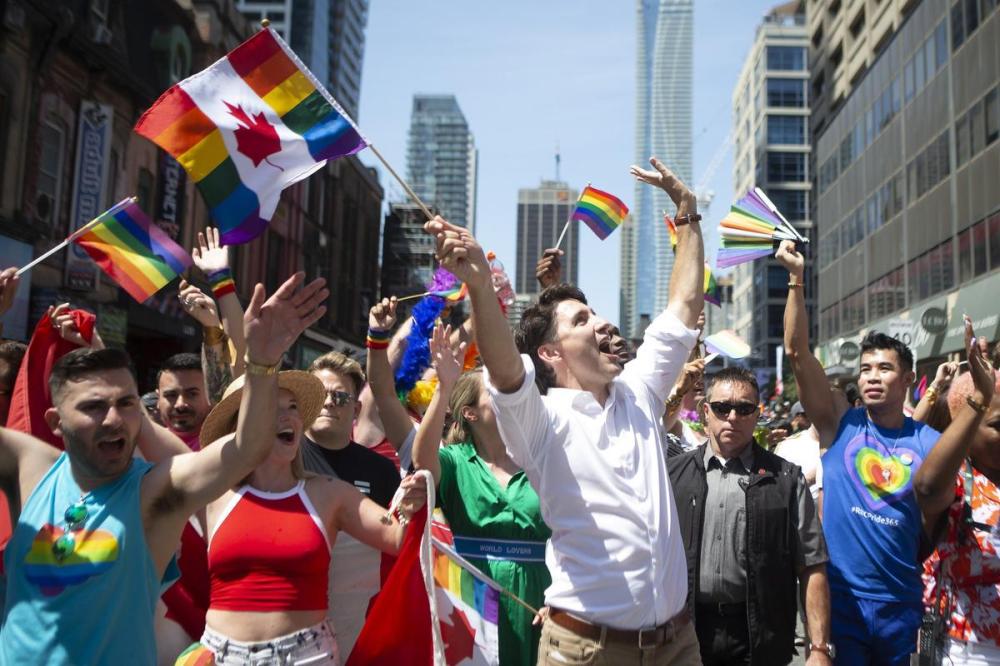 Chris Young - THE CANADIAN PRESS
Prime Minister Justin Trudeau walks in Toronto's Pride parade, on June 23, 2019.