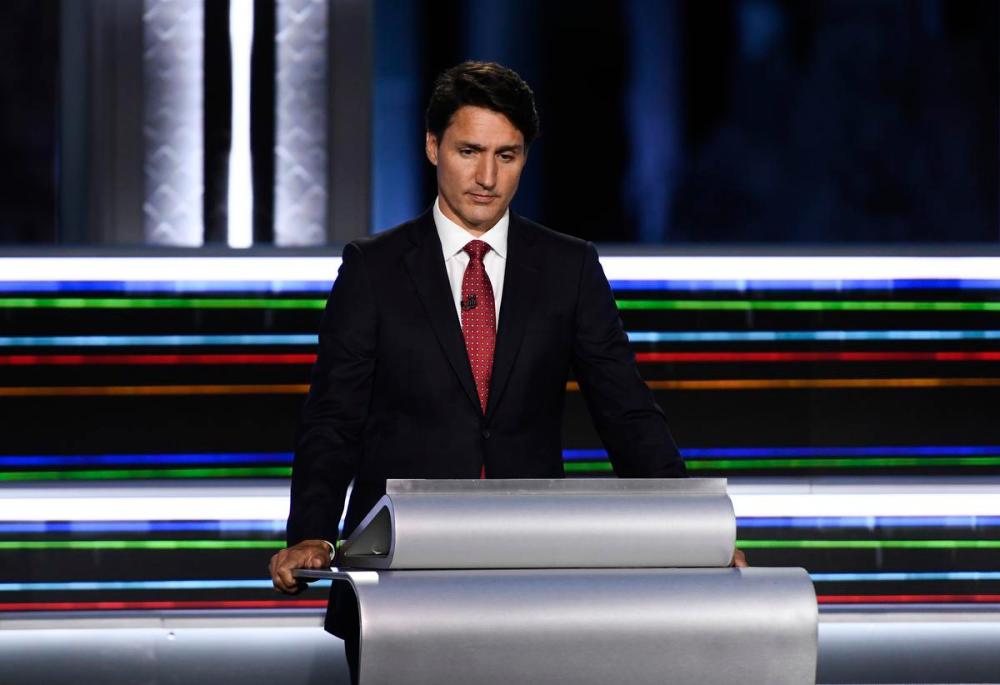 Justin Tang - THE CANADIAN PRESS
Liberal Leader Justin Trudeau takes part in the federal election English-language Leaders debate in Gatineau, Que., on Thursday.