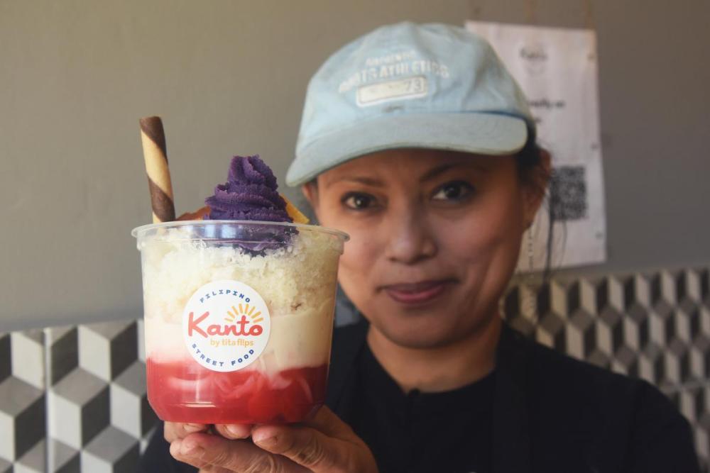 Karon Liu - Toronto Star
Diona Joyce of Kanto by Tita Flips makes her own ube halaya to pipe onto her halo-halo, the Filipino shaved ice dessert.