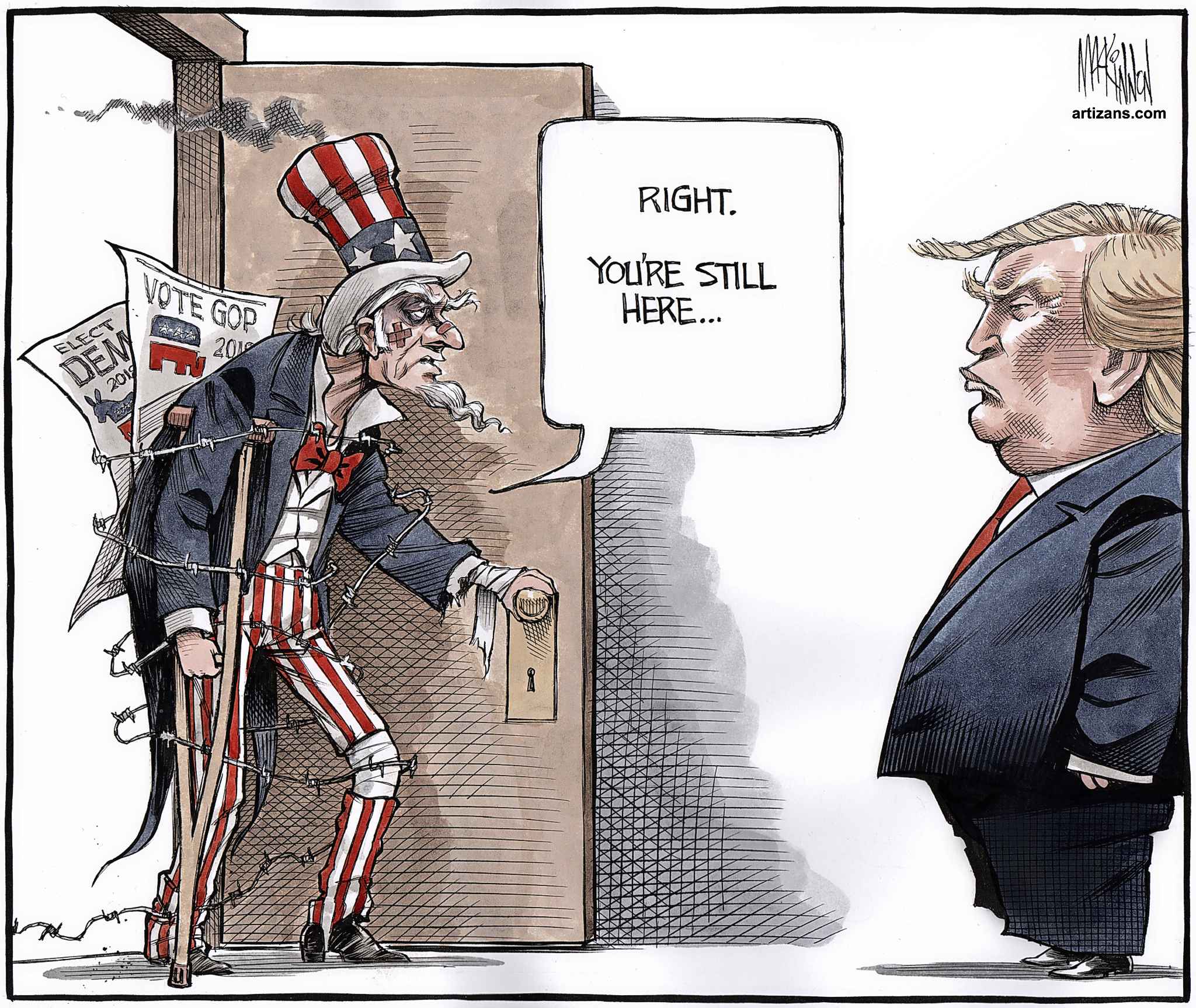 Editorial cartoon for Nov. 8, 2018