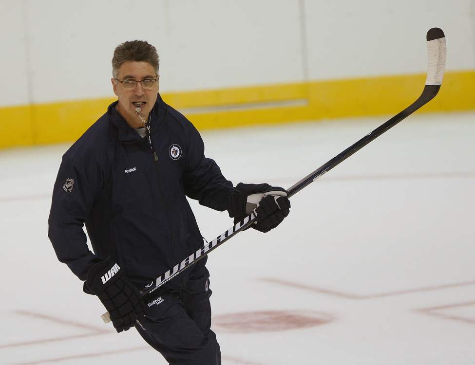 JOE BRYKSA / WINNIPEG FREE PRESS
Winnipeg Jets coach Claude Noel at practice Sunday afternoon.