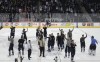 MIKE DEAL / WINNIPEG FREE PRESS
The Winnipeg Jets take to the ice one final time at the end of the final regular season game to salute the fans after losing to the Montreal Canadiens' 4-2.
