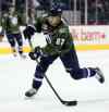TREVOR HAGAN / WINNIPEG FREE PRESS
Winnipeg Jets' Michael Frolik (67) fires a shot during warmup while wearing a camouflage jersey on Military Appreciation Day prior to the game against the Ottawa Senators', Saturday.