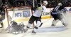 Phil Hossack / Winnipeg Free Press
Winnipeg Jet Matt Halischuk dissappears into a dislodged net after a hit from Pittsburgh Penquin Tanner Glass (15) Thursday at the MTS Center in first period action.