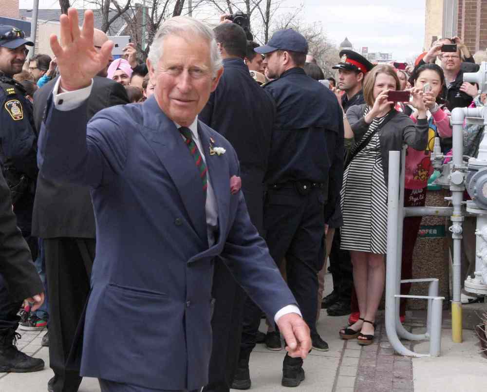 JOE BRYKSA / WINNIPEG FREE PRESS
His Royal Highness Prince Charles attends Red River College downtown campus Wednesday afternoon in Winnipeg.