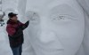Mike Deal / Winnipeg Free Press
Workers continue to put the finishing touches on the Great Ice Show at The Forks Sunday before the area opens to the public on Monday.