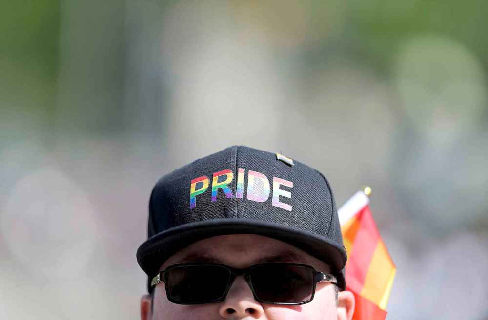 Jesse Dinning at the Pride Rally at the Legislative Building, Sunday, June 3, 2018.