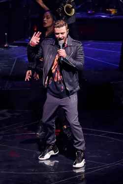 JOHN WOODS / WINNIPEG FREE PRESS
Justin Timberlake plays at Bell MTS Place in downtown Winnipeg Monday, February 4, 2019.