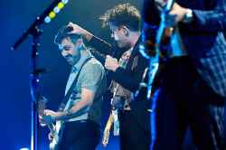 JOHN WOODS / WINNIPEG FREE PRESS
The Arkells perform at Bell MTS Place in Winnipeg, Monday.