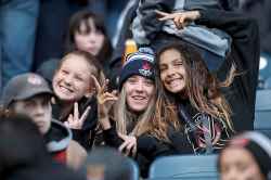 Valour FC fans watch as the team plays FC Edmonton.