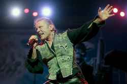 PHIL HOSSACK / WINNIPEG FREE PRESS
Frontman Bruce Dickinson and Iron Maiden at Bell/MTS Place Wednesday.