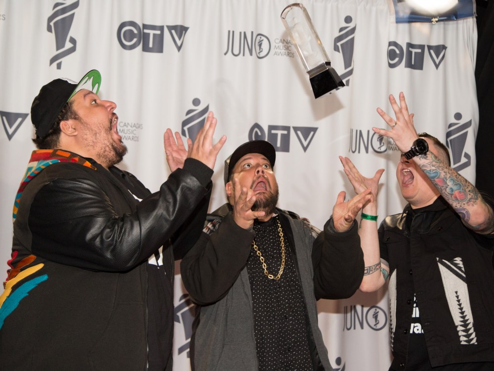 Crystal Schick
A Tribe Called Red receives the 2014 JUNO for Breakthrough Group of the Year.