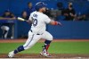 Toronto Blue Jays catcher Alejandro Kirk (30) hits a two RBI home run scoring teammate Teoscar Hernandez during fifth inning American League baseball action against the Chicago White Sox in Toronto on Tuesday, May 31, 2022. THE CANADIAN PRESS/Jon Blacker