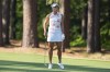 Lexi Thompson watches her shot on the 10th fairway during the first round of the U.S. Women's Open golf tournament at the Pine Needles Lodge & Golf Club in Southern Pines, N.C. on Thursday, June 2, 2022. (AP Photo/Chris Carlson)