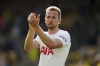 Tottenham Hotspur's Harry Kane celebrates at the end of an English Premier League match between Norwich City and Tottenham Hotspurs at Carrow Road Stadium, Norwich, England, Sunday, May 22, 2022. Tottenham won 5-0. (Joe Giddens/PA via AP)