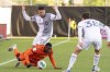 Toronto FC midfielder Alejandro Pozuelo (10) reacts as Forge FC midfielder Aboubacar Sissoko (33) falls during first half of the 2020 Canadian Championship Final soccer in Hamilton, Ont. on Saturday, June 4, 2022. THE CANADIAN PRESS/Peter Power