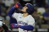 Toronto Blue Jays' Santiago Espinal celebrates as he crosses the plate after hitting a two-run home run during the sixth inning of a baseball game against the Kansas City Royals Monday, June 6, 2022, in Kansas City, Mo. (AP Photo/Charlie Riedel)