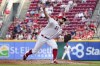 Cincinnati Reds starting pitcher Graham Ashcraft throws during the second inning of the team's baseball game against the Arizona Diamondbacks on Tuesday, June 7, 2022, in Cincinnati. (AP Photo/Jeff Dean)