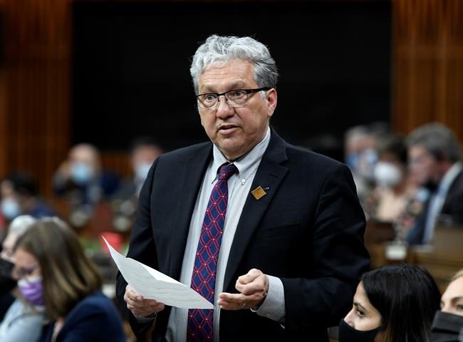 Northern Affairs minister Dan Vandal rises during Question Period in the House of Commons on Parliament Hill in Ottawa on Thursday, June 9, 2022. THE CANADIAN PRESS/Justin Tang