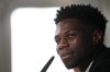 Real Madrid's new signing Aurelien Tchouameni speaks during a press conference at the club's training ground in Madrid, Spain, Tuesday, June 14, 2022. (AP Photo/Manu Fernandez)