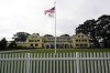 The clubhouse at The Country Club is seen during the second round of the U.S. Open golf tournament, Friday, June 17, 2022, in Brookline, Mass. (AP Photo/Charlie Riedel)