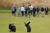 Scottie Scheffler hits on the seventh hole during the final round of the U.S. Open golf tournament at The Country Club, Sunday, June 19, 2022, in Brookline, Mass. (AP Photo/Charlie Riedel)