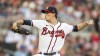 Atlanta Braves starting pitcher Max Fried throws in the first inning of a baseball game against the San Francisco Giants, Monday, June 20, 2022, in Atlanta. (AP Photo/Hakim Wright Sr.)