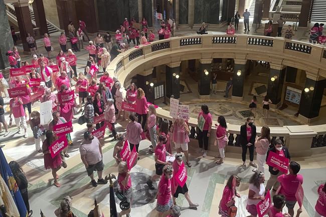 Abortion rights supporters gather for a