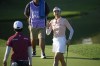 In Gee Chun, of South Korea, waves after putting on the 18th hole during the second round in the Women's PGA Championship golf tournament at Congressional Country Club, Friday, June 24, 2022, in Bethesda, Md. (AP Photo/Nick Wass)