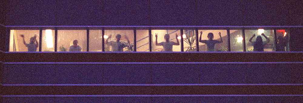 Inmates at the Remand Center in downtown Winnipeg bang on windows, as correction officers walked off the job in 1996. A riot the weekend before at Headingley Correctional Centre forced the guards to file unsafe labour complaints, giving them the legal right to not work until an investigation was completed.
