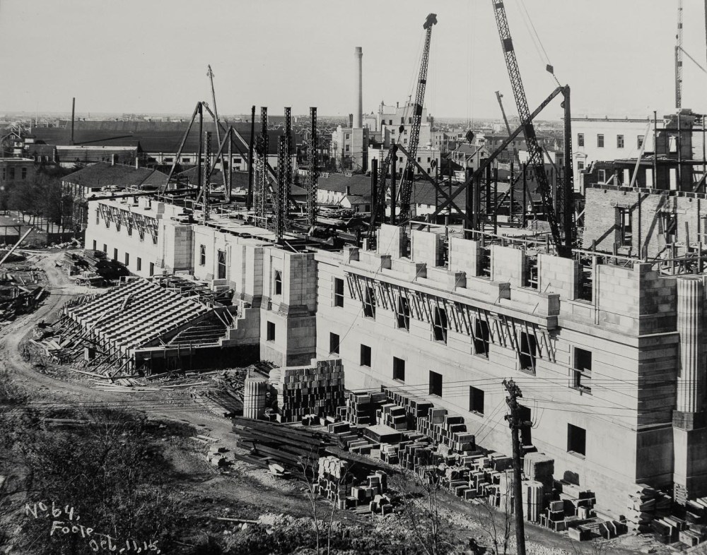 A view of the project from the south side in October 1915 (Archives of Manitoba).