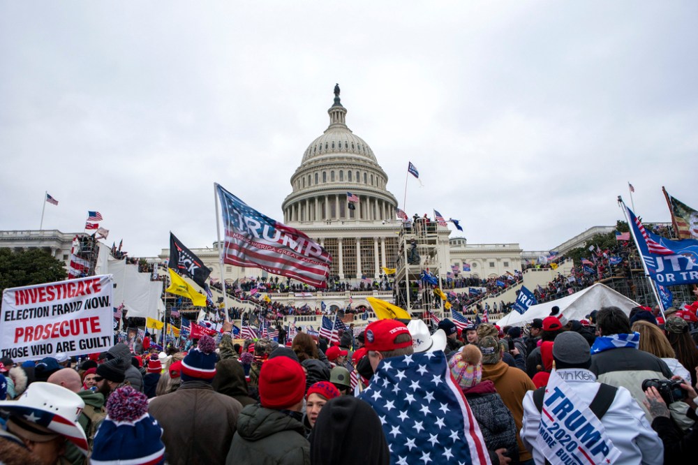 CP
FILE - Rioters loyal to President Donald Trump rally at the U.S. Capitol in Washington on Jan. 6, 2021. A Georgia man affiliated with the Oath Keepers militia group became the second Capitol rioter to plead guilty to seditious conspiracy for his actions leading up and through the attack. The sentencing guidelines for Brian Ulrich, who also pleaded guilty to obstructing an official proceeding, were estimated to be 5 ¼ years to 6 ½ years in prison. (AP Photo/Jose Luis Magana, File)