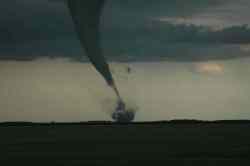 The tornado seven miles south of Oakville. ( Kevin Kleinsasser photo)