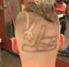 Submitted photo
Hair F/X barber Dunny Valencia cuts Jets logos in hair.