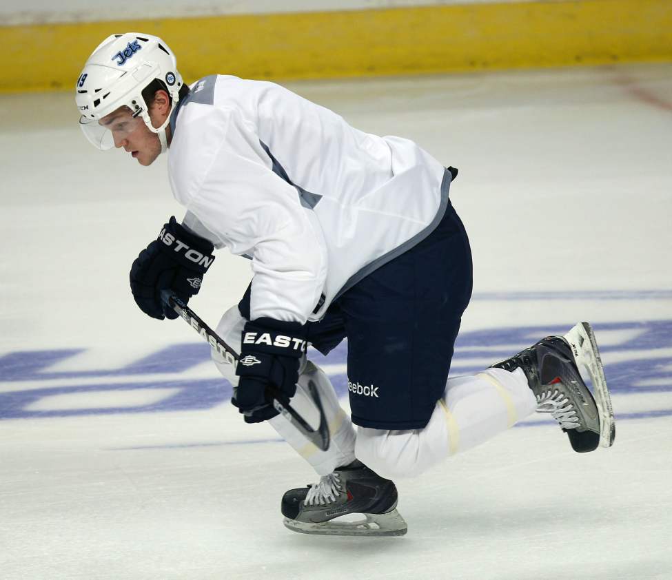 Winnipeg Jet Ben Maxwell. (JOE BRYKSA / WINNIPEG FREE PRESS)