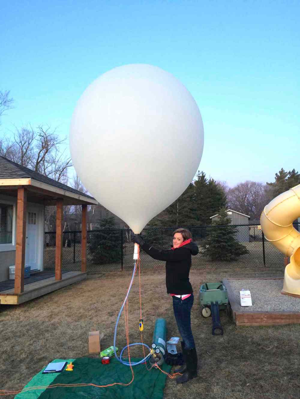 Submitted photo
To celebrate the Winnipeg Jets making the playoffs, Paul Turner and his wife Cecilia sent the Jets logo to the edge of space on a weather balloon, on the morning before Saturday's game against Calgary.