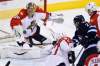 JOHN WOODS / THE CANADIAN PRESS
Florida Panthers goaltender Jacob Markstrom stops the shot from Winnipeg Jets' Aaron Gagnon as Panthers' Marcel Goc (57) and Dmitry Kulikov (7) look for a rebound during first-period NHL action in Winnipeg Thursday.