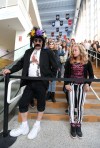 Jason Halstead / Winnipeg Free Press
Ray Okapiac (left) and Kira Kirzinger, 13, wait for the doors to open at the MTS Centre for the Lady Gaga concert on Thursday evening.
