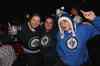 Mike Deal / Winnipeg Free Press
Jets fans Debbie Dutka (from left), Tracy Schaldemose and Heather Foster cheer during a break in play while they watched the game at the Park Theatre in Winnipeg Thursday night.