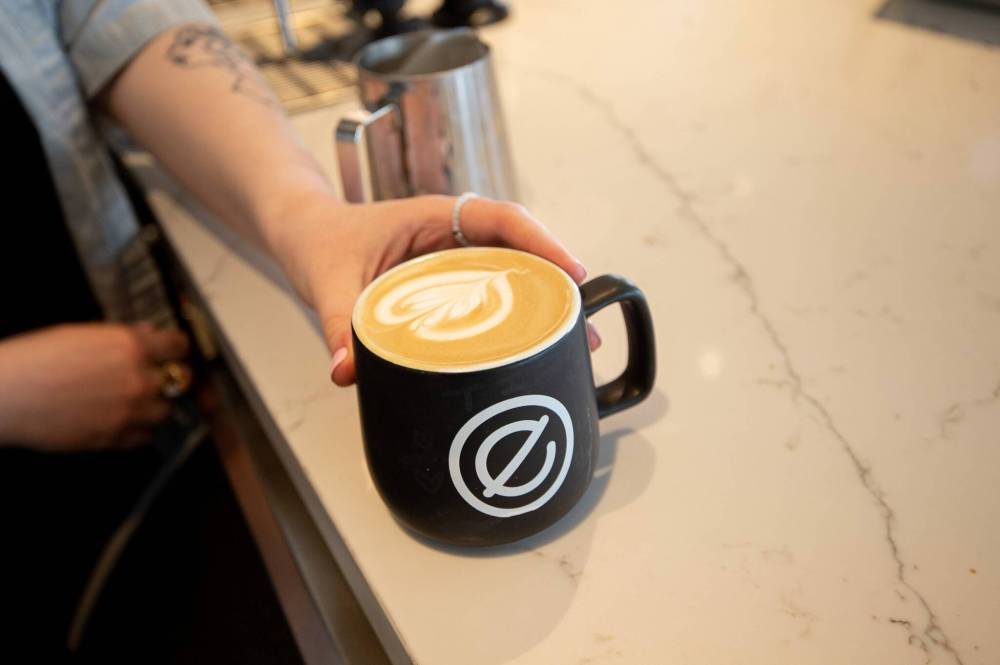 We heart coffee: frothed milk tops a vanilla latte. (Mike Sudoma / Winnipeg Free Press)