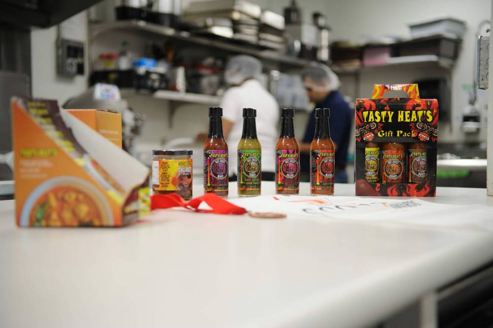 In addition to Tasty Heat’s award-winning curry mix, the company also produces a chili paste that pairs well with fish, poultry, meat and even ice cream. (Ethan Cairns / Winnipeg Free Press)