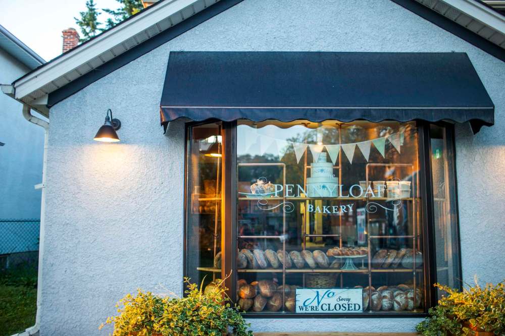 Early morning light filters through the display window.