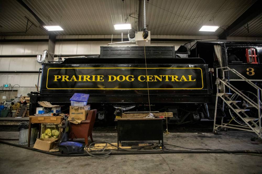 Maintenance is an on-going concern when your railway runs a 140-year-old steam locomotive. (Daniel Crump / Winnipeg Free Press)